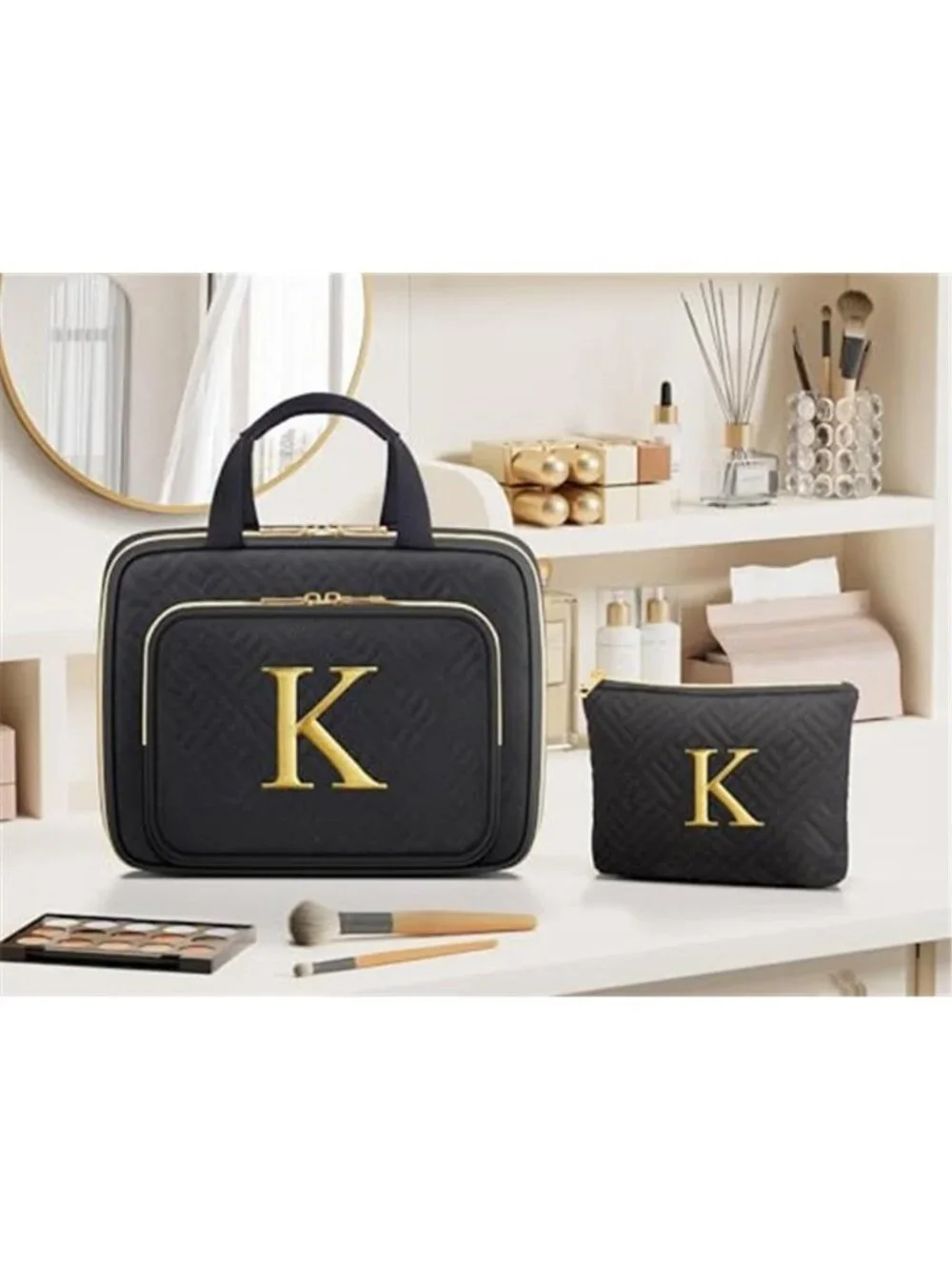 Womens Hanging Toiletry Bag Makeup Cosmetic Organizer Travel Personalized Set